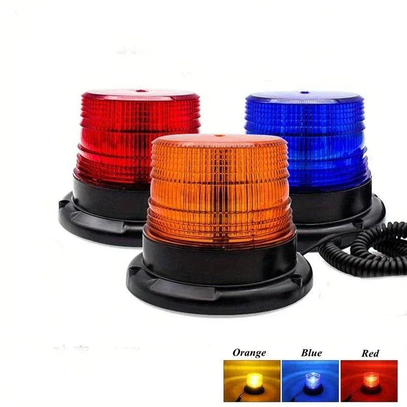 Car Truck Roof Top Warning Light Emergency LED Strobe Light Flashing Beacon With Magnetic Base For Security Auto 12V 24V - Urbizia