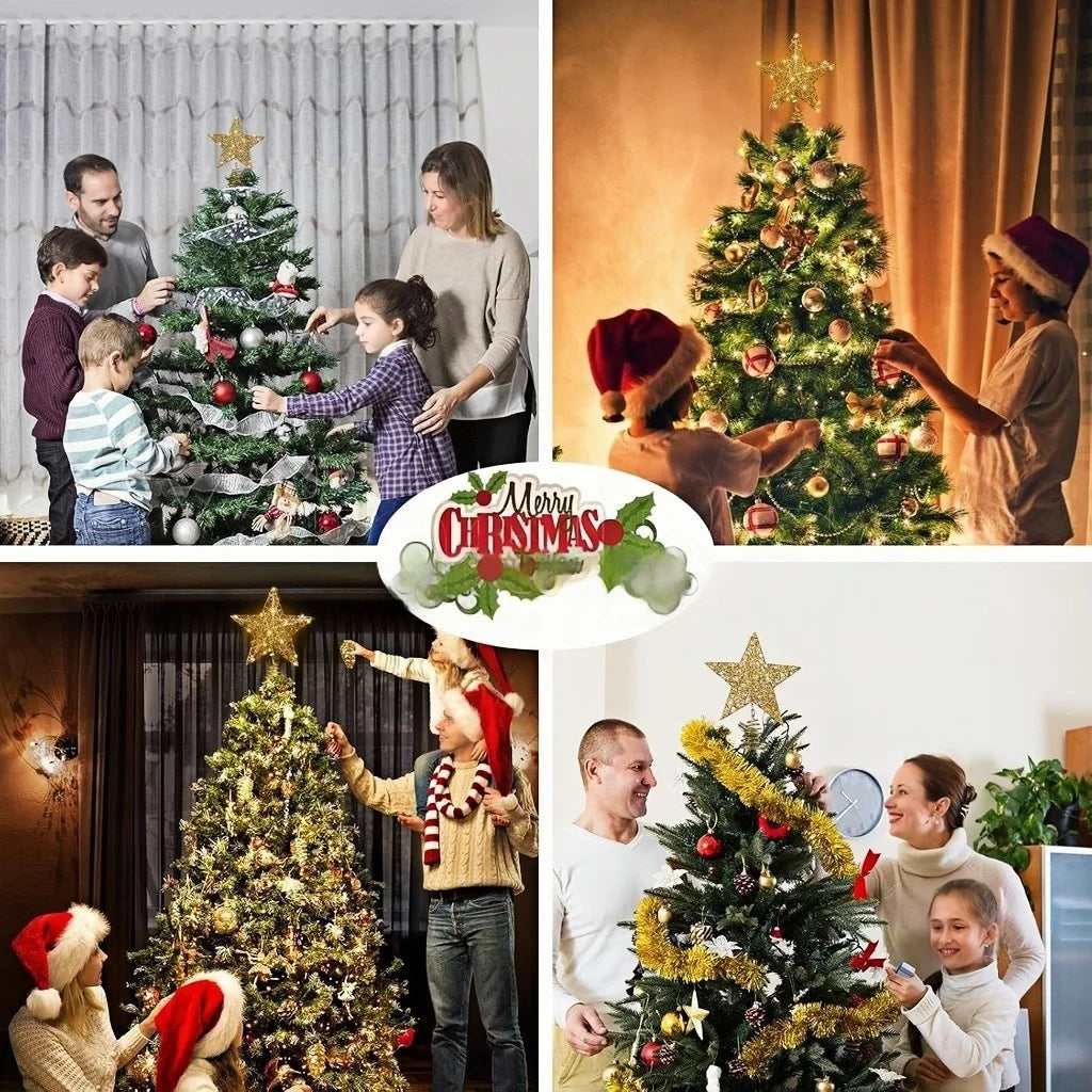 Iron Glitter LED Christmas Tree Topper