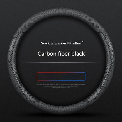 Full Leather Cover for All Seasons Auto Steering Wheel Cover Ultra-Thin Non-Slip Round Breathable Car Steering Wheel Protector