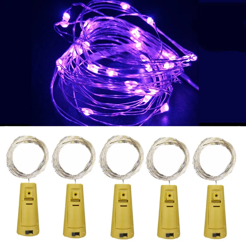 5pcs Wine Bottle Cork Lights