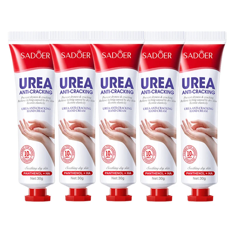 3/5pcs SADOER 10% Urea Anti-Cracking Hand Cream Panthenol HA Deep Moisturizing Improve Dryness Repair Cracked Hands Skincare 30g