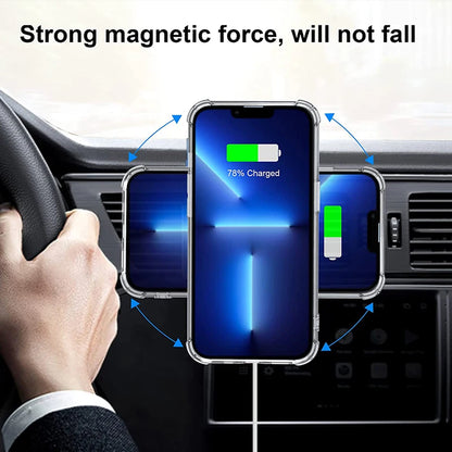 Magnetic Plate Ring For Magsafe Wireless Charger Iron Sheet Sticker Magnet Car Phone Holder For iPhone 14 13 12 Xiaomi