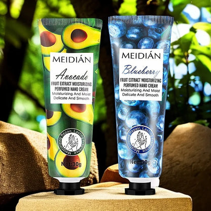 Five Piece Fruit Scented Hand Cream for Moisturizing and Long-Lasting Fragrance Retention. Hand Care Mask Cream
