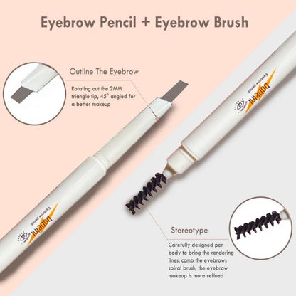 Thin-Head Double-Ended Eyebrow Pencil – Waterproof & Long-Lasting