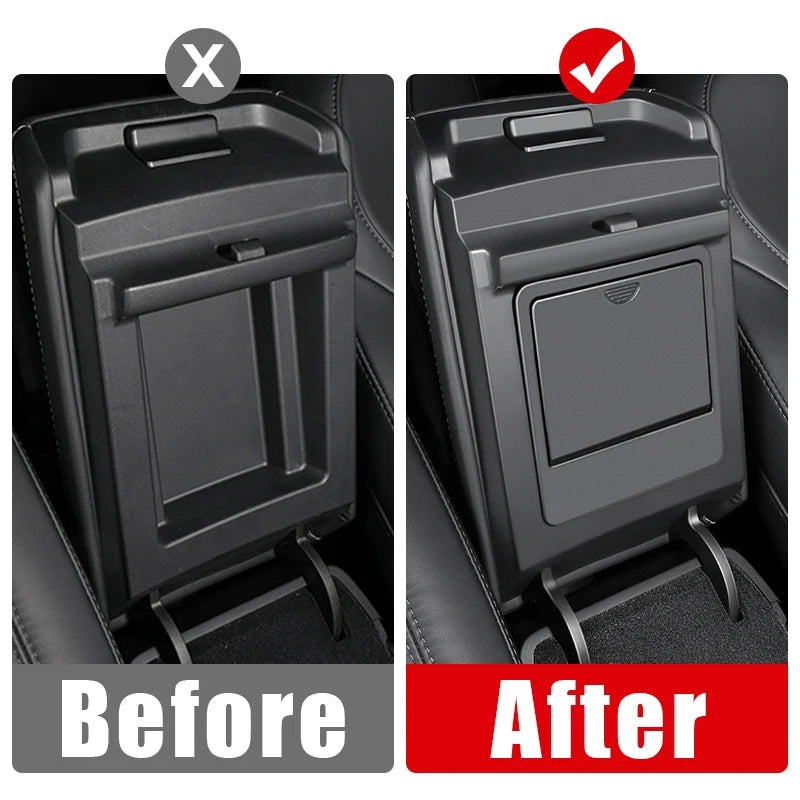 For Tesla Model 3 Y 2017 2018 2019 2020 2021 2022 2023 2024 2025 Car Hidden Storage Box Center Console Armrest Cover Organizer