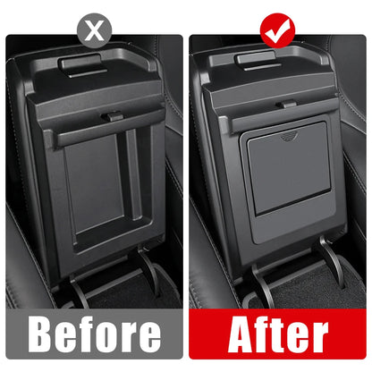 For Tesla Model 3 Y 2017 2018 2019 2020 2021 2022 2023 2024 2025 Car Hidden Storage Box Center Console Armrest Cover Organizer