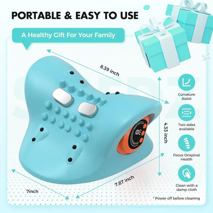 Rechargeable Portable Neck Massager Pillow3-in-1 Shiatsu Neck & Back Massager with Remote Control - Heat/Vibration/Deep Tissue