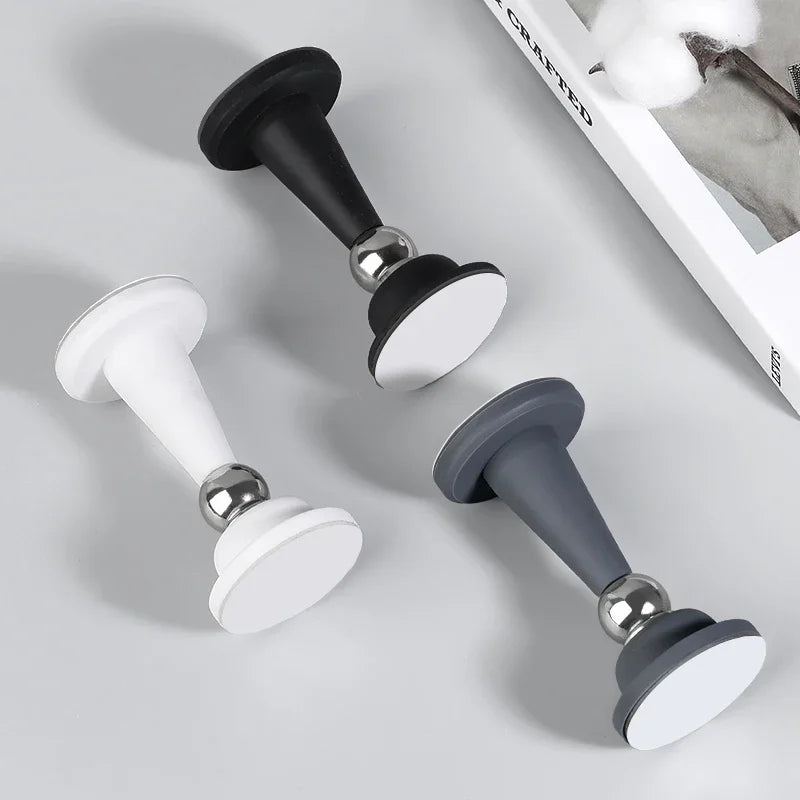 No-Drill Door Stopper for Room Bedroom Door Fixed Wall Protection Anti-Collision Household Silicone Strong Suction Floor Stopper