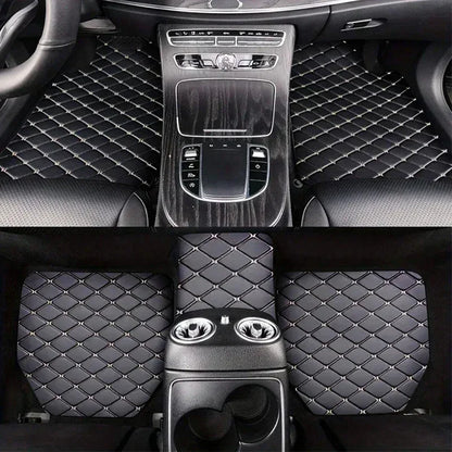 Universal 5-Piece Car Floor Mats – PU Leather Waterproof Foot Pads - Urbizia
