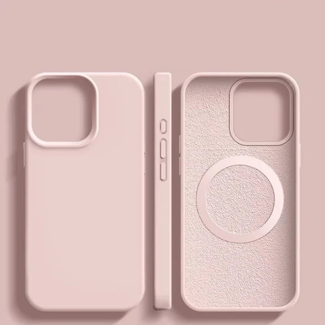 For iPhone 18 17 Pro Max 16 Plus Luxury Magsafe Magnetic Liquid Silicone Frame Phone Case For iPhone 15 14 13 Protective Cover