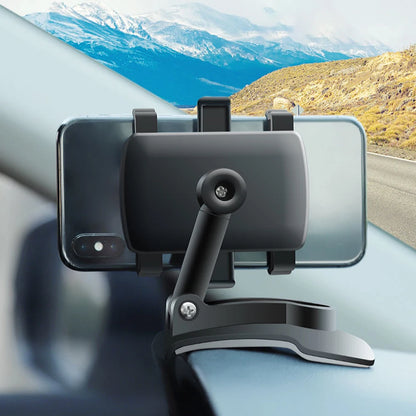Portable Car Holder Rotatable Multifunction Dashboard/Rearview Mirror/Sun Visor Mount for iPhone Samsung Xiaomi Redmi Huawei