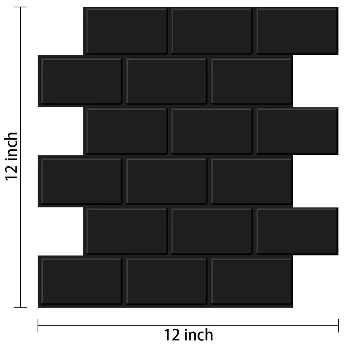 Subway Wall Stickers Peel and Stick 3d Brick Vinyl Wallpaper Bathroom Kitchen Backsplash Wall Decals 10 Sheets - Urbizia