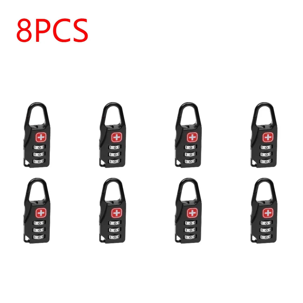 Outdoor Backpack Handbag Zipper Lock Anti Theft Portable Mini Combination Code Number Lock for Travel Backpack Accessories