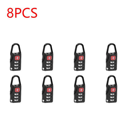 Outdoor Backpack Handbag Zipper Lock Anti Theft Portable Mini Combination Code Number Lock for Travel Backpack Accessories