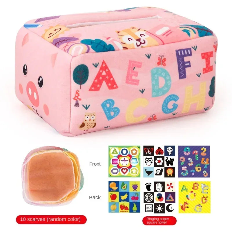 Baby Montessori Magic Tissue Box – Educational Sensory Toy - Urbizia