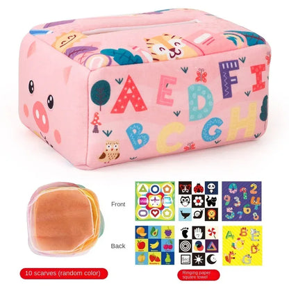 Baby Montessori Magic Tissue Box – Educational Sensory Toy - Urbizia