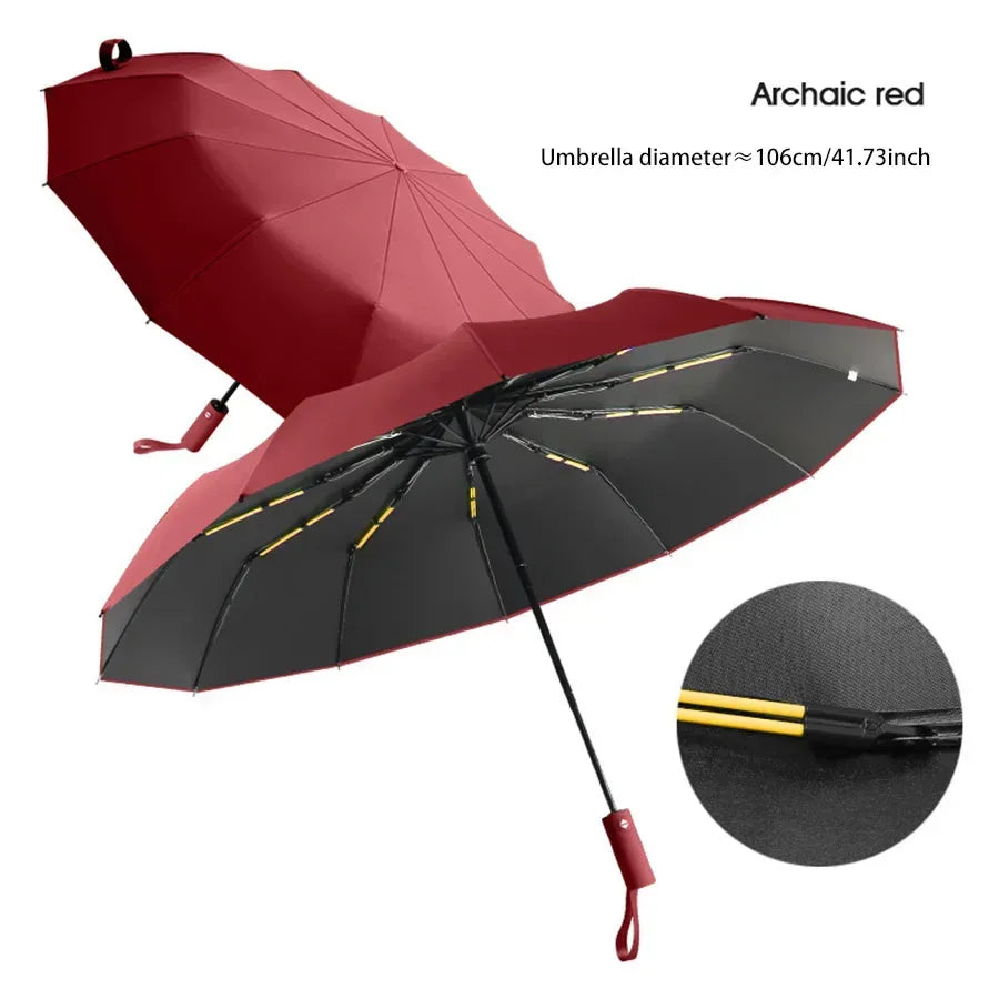 24-Bone Reinforced Windproof Umbrella – Men & Women - Urbizia