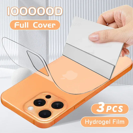 3Pcs Back Hydrogel Film For Apple iPhone 17 16 Pro Max Air Full Cover Screen Protection Clear Film HD Stickers Phone Accessories