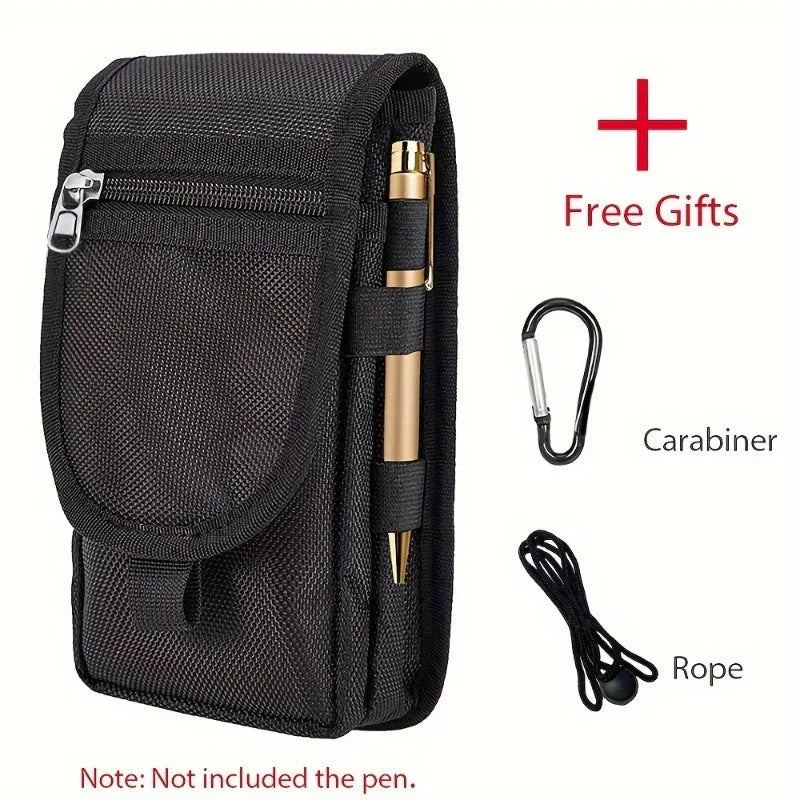 6.3 Inch Multi-Functional Mobile Phone Bag Oxford Fabric Pocket Cell Phone Belt Pouch Case Men's Outdoor Bag for Iphone 16 15