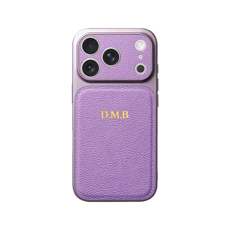 Personalized Initial Letter Leather iPhone Case