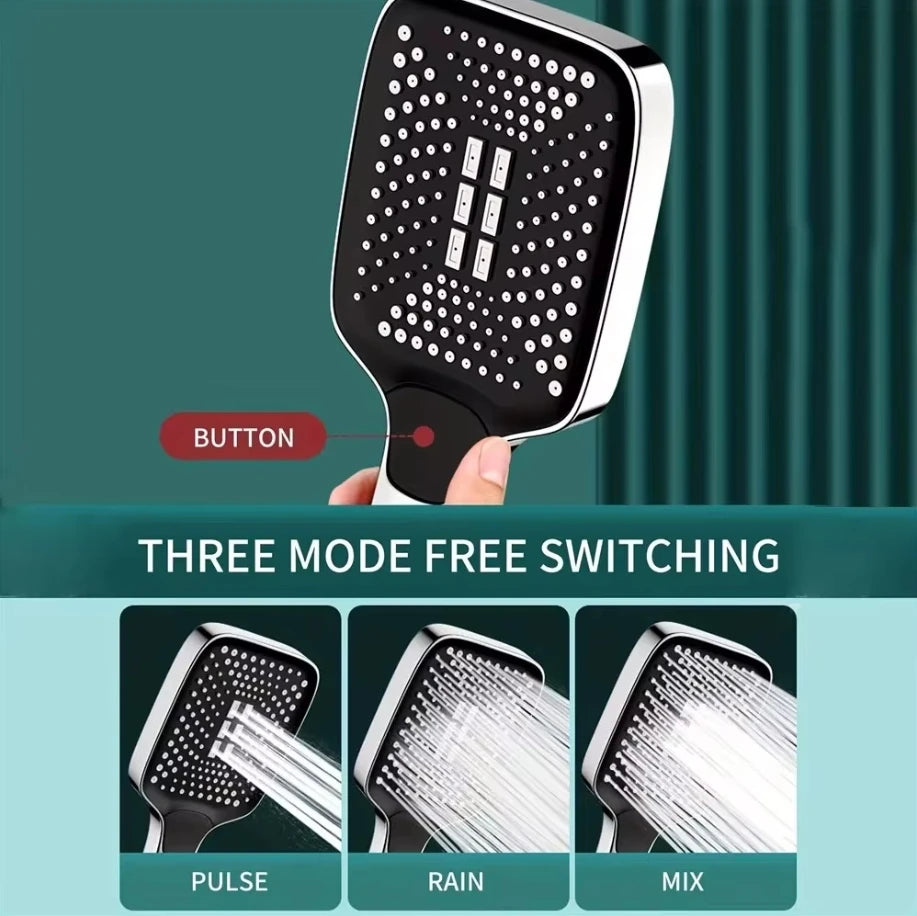 New Large Size High Pressure Overhead Rain Shower Head Large Flow Booster Rain Shower Head 360° Rotation Water Saving