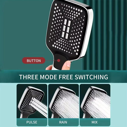 New Large Size High Pressure Overhead Rain Shower Head Large Flow Booster Rain Shower Head 360° Rotation Water Saving