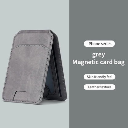 Magnetic Card Holder PU Leather Phone Case with Wallet Stand Credit Card Pocket for Magsafe Apple Phone Samsung Galaxy Devices
