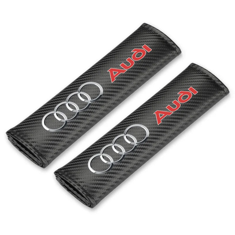 2PCS Car Seatbelt Shoulder Pad Driving Seat Belt Vehicle Pad Cover For Audi s line A4 b6 b8 b7 b9 b5 A6 A3 A8 Q3 Q5 Q7 Q8