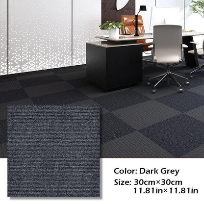 30x30cm DIY Modern Carpet Self-adhesive Anti Slip Block Fully Spread Floor Mat Bedroom Study Office Can Be Cut - Urbizia