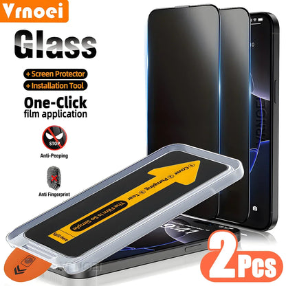 Anti-Spy Privacy Tempered Glass iPhone Dust-Free Install