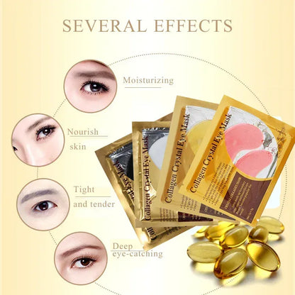 20Pcs=10Pairs Gold Collagen Crystal Eye Mask skincare Eye Patches Firming Moisturizing Nourishing Eye Skin Care Products - Urbizia