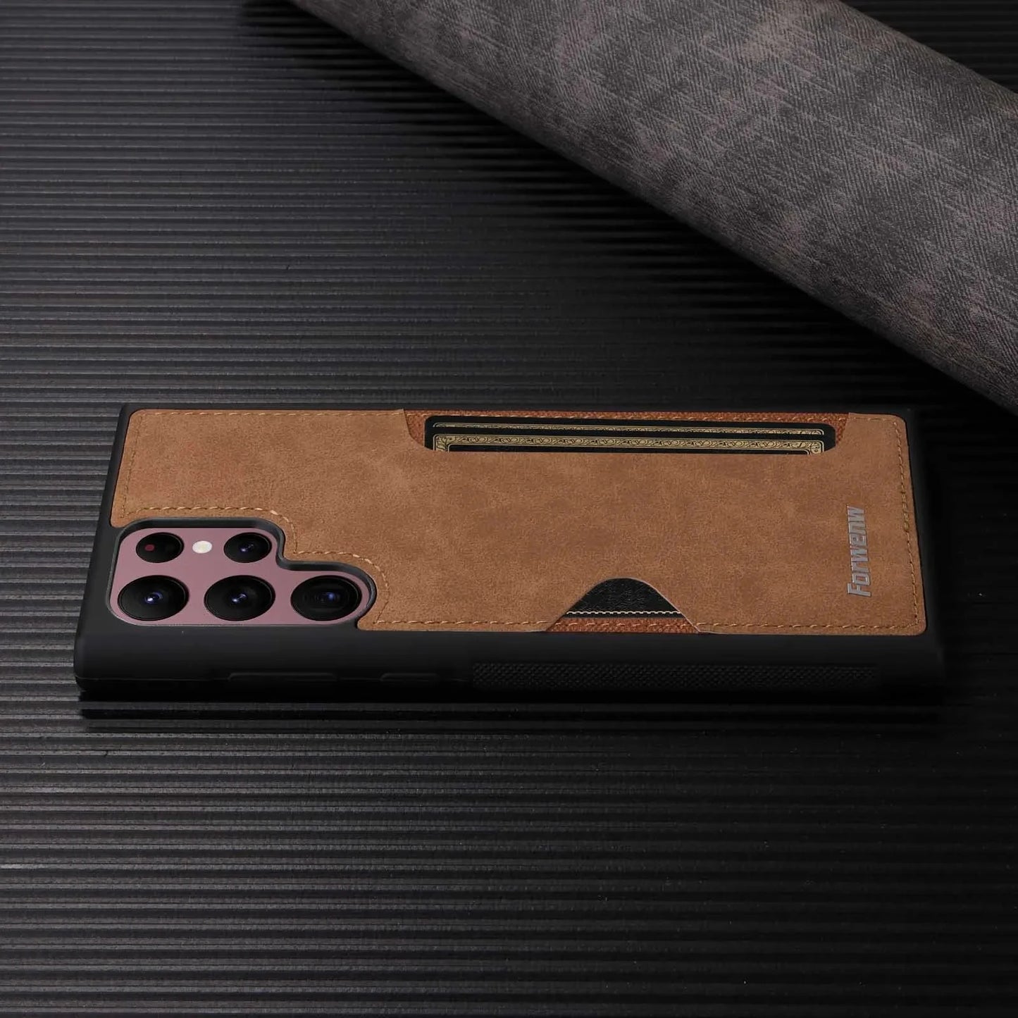 Retro Card Holder Phone Case for Samsung Galaxy S26 S24 S25 Ultra S23 S21 FE S22 S20 Plus Note 20 10 + Wallet PU Leather Cover