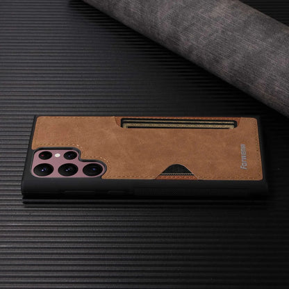 Retro Card Holder Phone Case for Samsung Galaxy S26 S24 S25 Ultra S23 S21 FE S22 S20 Plus Note 20 10 + Wallet PU Leather Cover