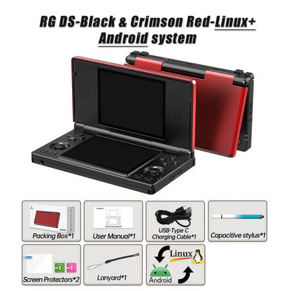 Anbernic RG DS Dual 4.0” IPS Screen Video Game Console Android 14 Support Dual Application On Split Screens & Hall Switch Chip
