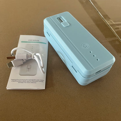 Portable Sealing Machine Rechargeable Bag Sealer Cutter for Resealing Chip Snacks Kitchen Food Camping Heat Seal Storage Packing