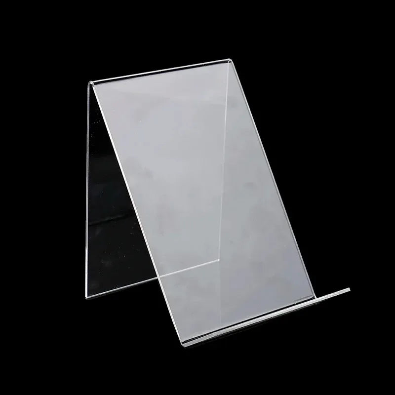 Clear Acrylic Book Display Stand - Multi-Angle Adjustable Photo Frame, Brochure Holder, Artwork Organizer for Tabletop Shelf - Urbizia