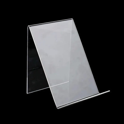 Clear Acrylic Book Display Stand - Multi-Angle Adjustable Photo Frame, Brochure Holder, Artwork Organizer for Tabletop Shelf - Urbizia