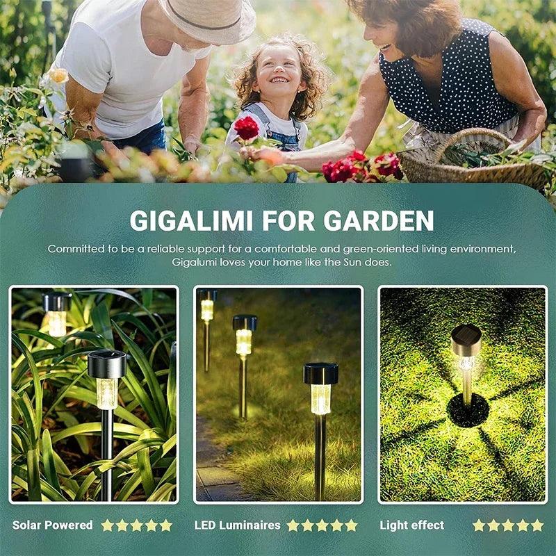 10Pack Solar Outdoor Lights Garden Lantern Solar Powered Lamp Waterproof Landscape Lighting Pathway Yard Lawn Garden Decoration