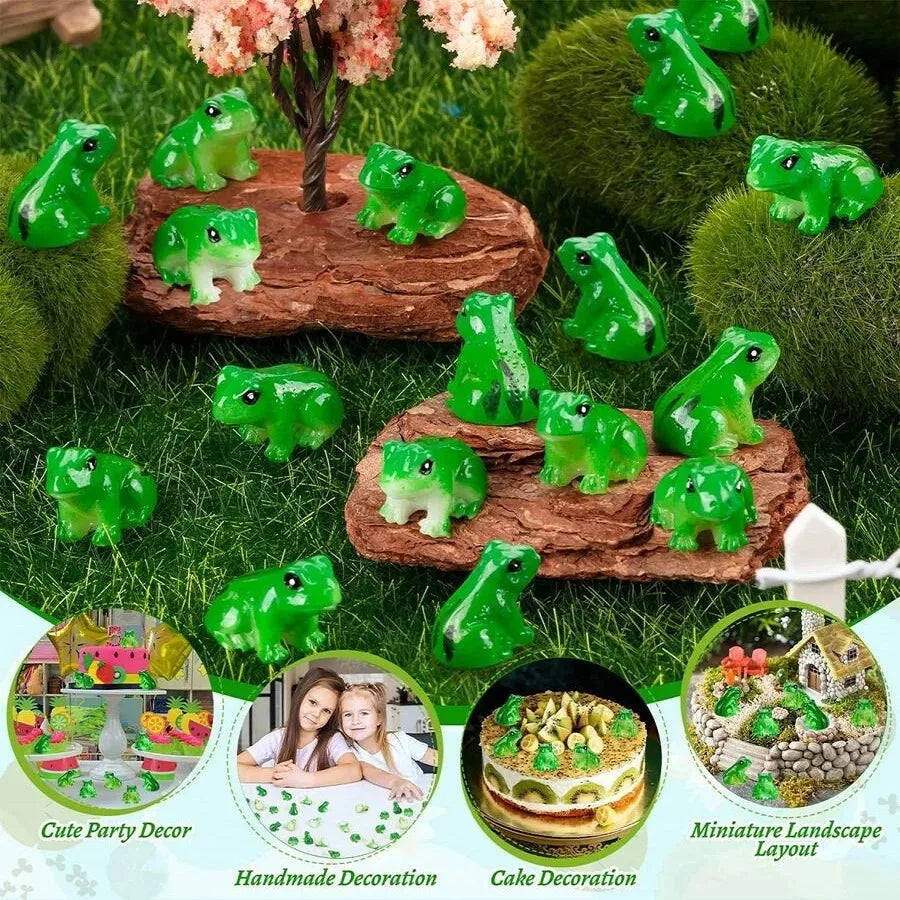 10PCS Mini Resin Frog Figurines Set for Aquarium Decor,Terrarium,Zen Garden,Creative Home Desk Decoration and Fish Tank