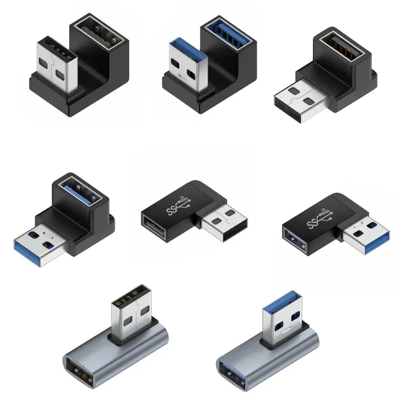 90° USB 3.0 Right Angle Extension Adapter