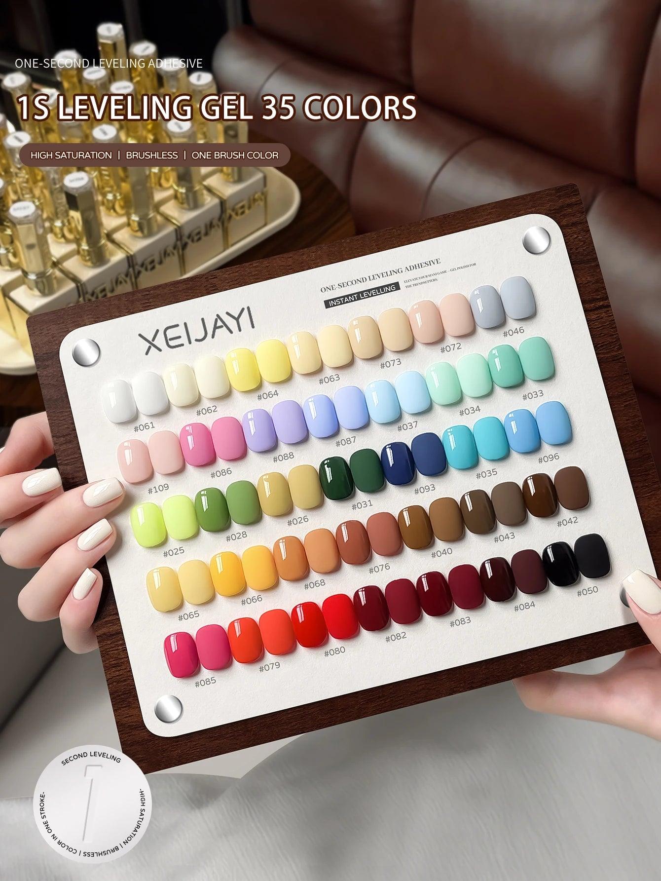 XEIJAYI 35-color 15ml Popular Series Nail Gel Pure  Gel Nail Add Semi-Permanent Soak Off UV LED Construction