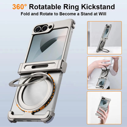 Eary for Samsung Galaxy Z Flip 7 6 Case for MagSafe 360°Rotatable Magnetic Kickstand Ultra-Thin Shockproof Protective 7 6 Cover