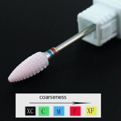 1pcs Ceramic Nail Drill Bit Rotary Cuticle Burr Gel Remover Files Mills for Electric Drill Machine Nail Art Tools Accessories