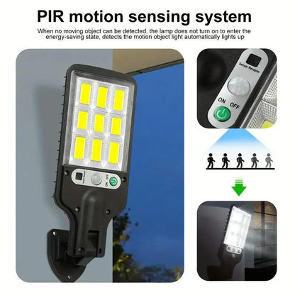 Waterproof 108 LED Solar Lights Outdoor With 3 Mode Motion Sensor Security Lighting LED Wall Street Lamp for Garden Patio Path