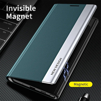 Flip Leather Bracket Case for Samsung Galaxy