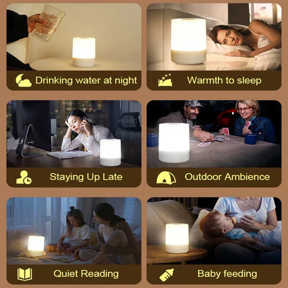 Bedside Led Night Lights Dimmable Charging Desktop Night Lamps Bedroom Bedside Lighting Decoration Touch Reading Led Table Lamps - Urbizia