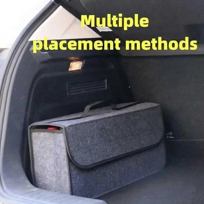 Car Trunk soft Organizer Felt Storage Box Accessories Large Anti Slip Compartment Boot Storage Organizer Tool Car Storage Bag - Urbizia