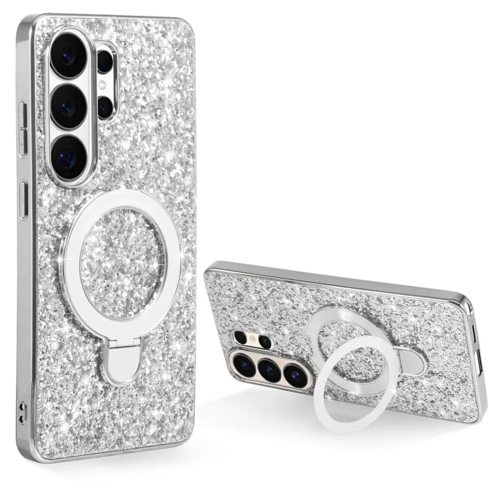 Starry Glitter Folding Stand Case for Samsung Galaxy