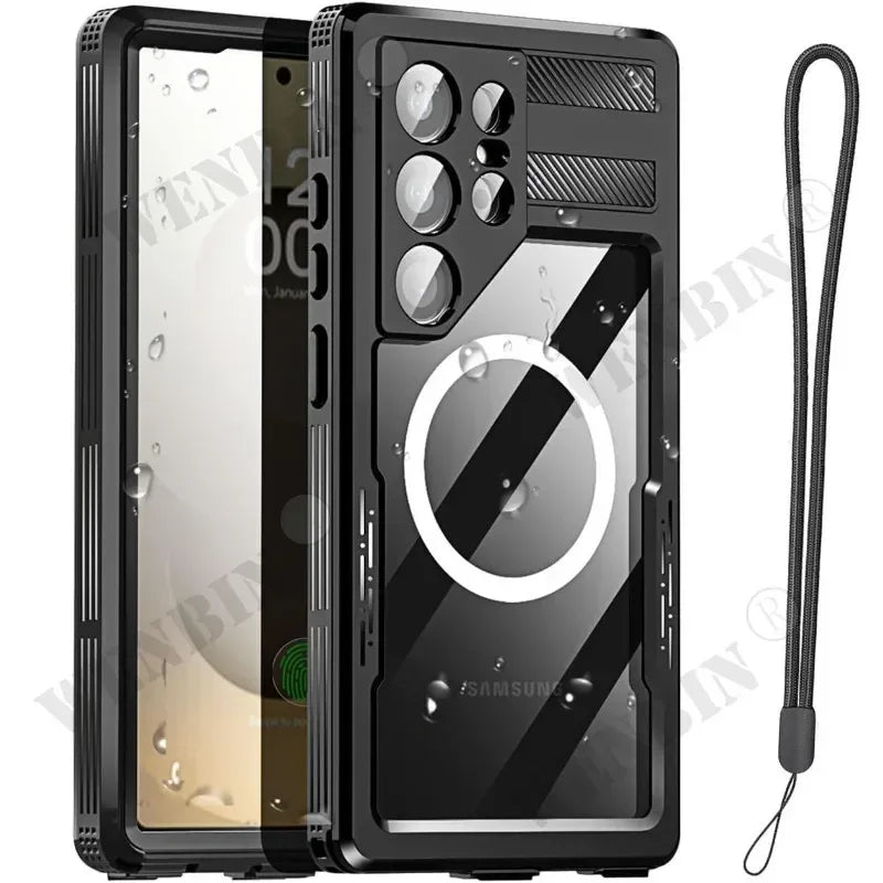Case For Samsung Galaxy S26 S25 Ultra S24 S23 Plus IP68 Waterproof 360 Magsafe Cover Capa Fundas