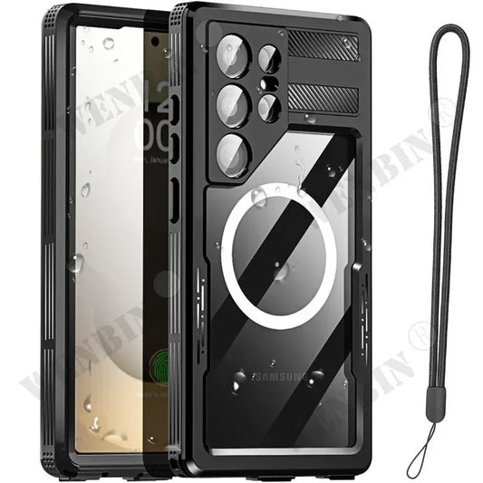 Case For Samsung Galaxy S26 S25 Ultra S24 S23 Plus IP68 Waterproof 360 Magsafe Cover Capa Fundas